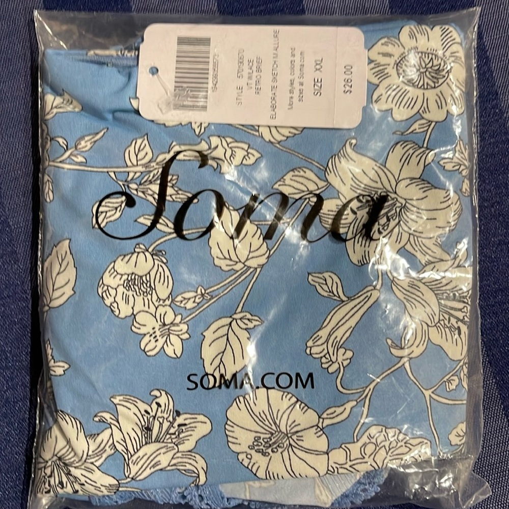 SOMA Vintage with lace BRIEF Panties NEW in sealed bag. Style - Allure